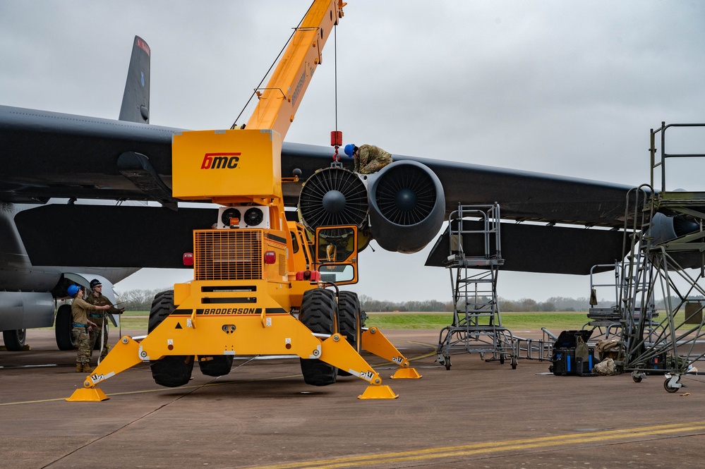 Maintainers conduct engine maintenance during BTF 25-1