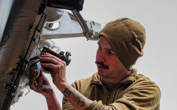 Maintainers conduct engine maintenance during BTF 25-1