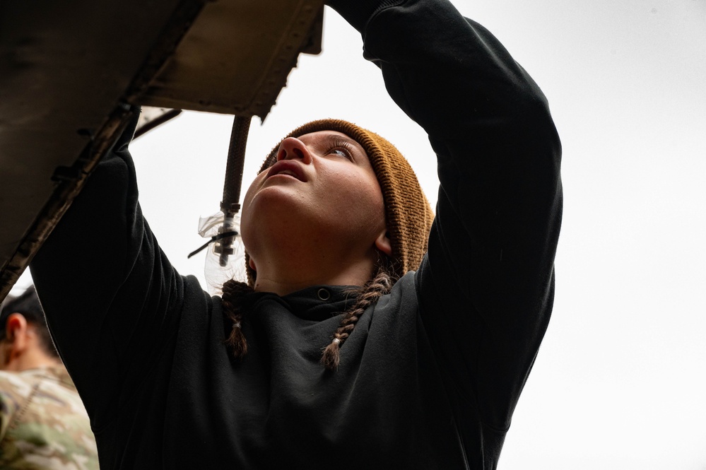Maintainers conduct engine maintenance during BTF 25-1