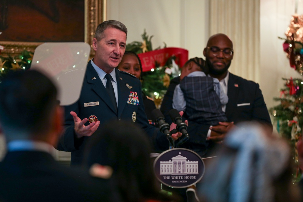 First Lady Jill Biden welcomes National Guard families to White House