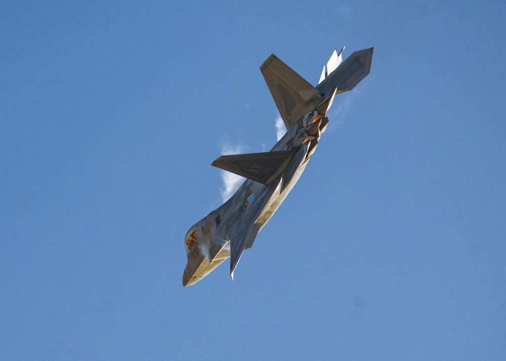 F-22 Demo Team practices with F-35 Demo Team at Hill AFB