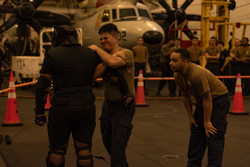 Abraham Lincoln Sailors participate in security drills
