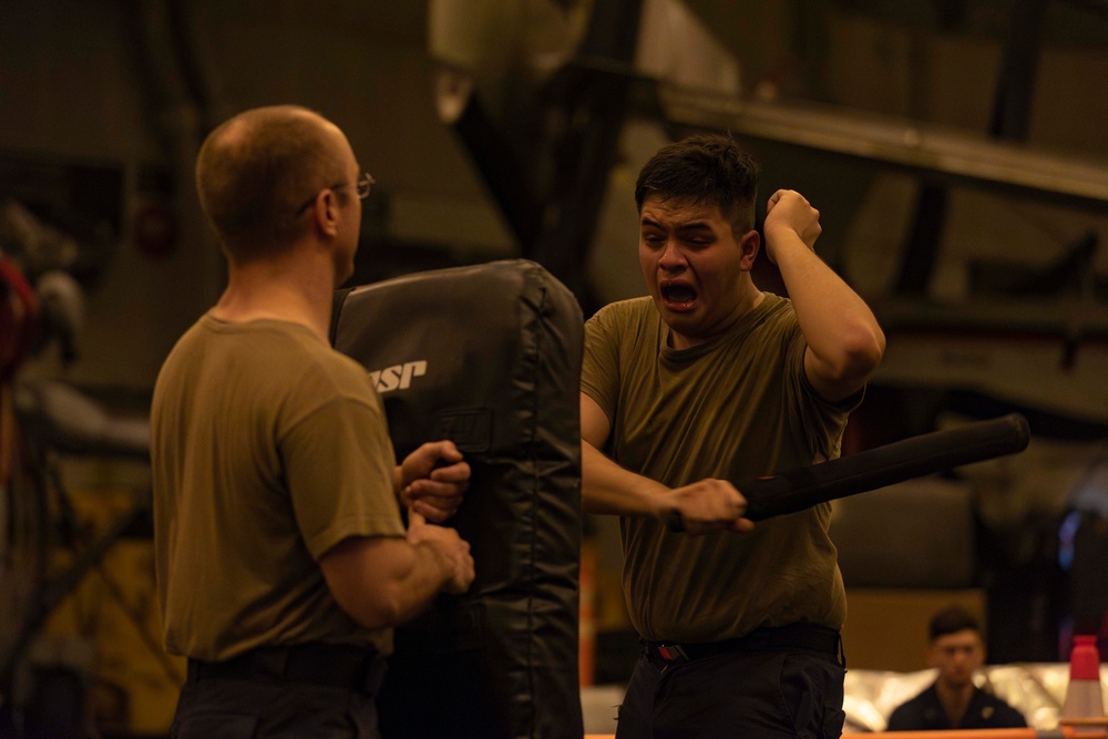 Abraham Lincoln Sailors participate in security drills