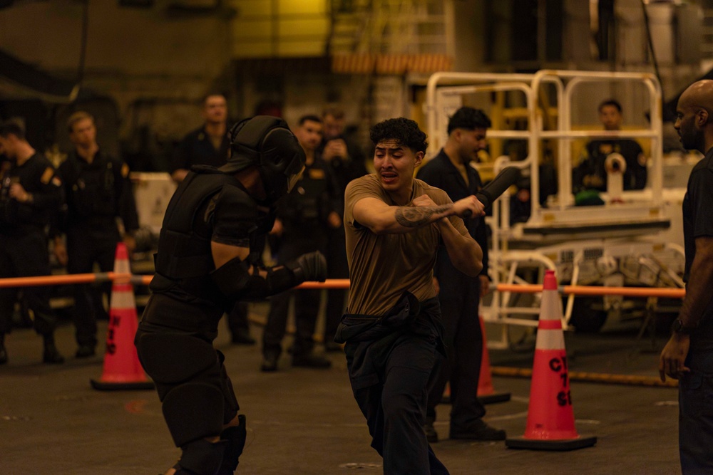 Abraham Lincoln Sailors participate in security drills