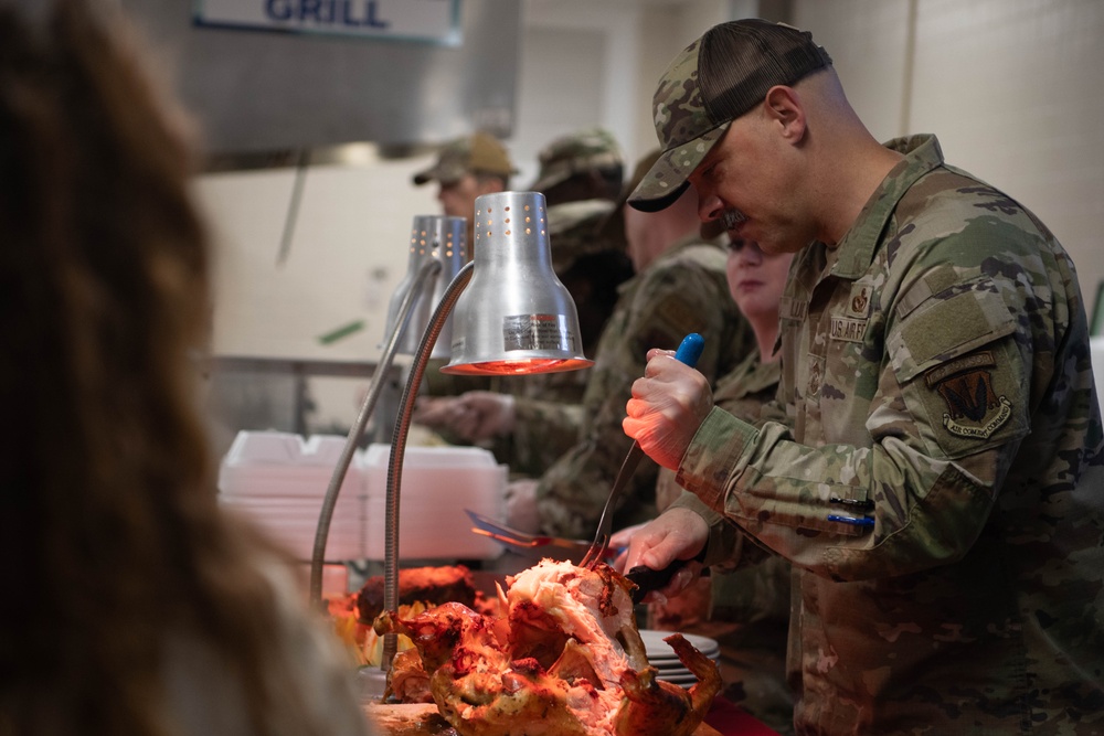 Tyndall leadership serves annual Thanksgiving meal