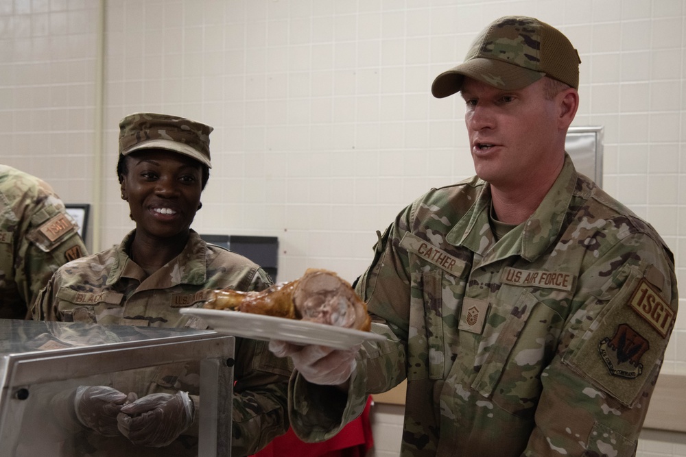 Tyndall leadership serves annual Thanksgiving meal