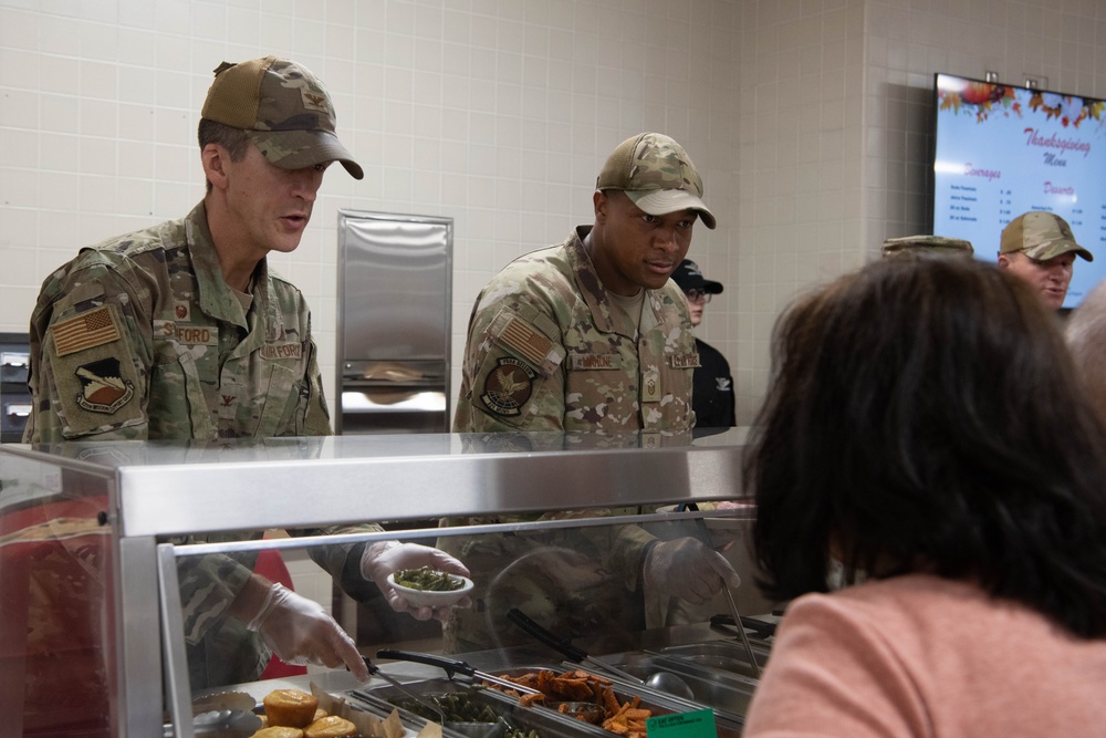 Tyndall leadership serves annual Thanksgiving meal