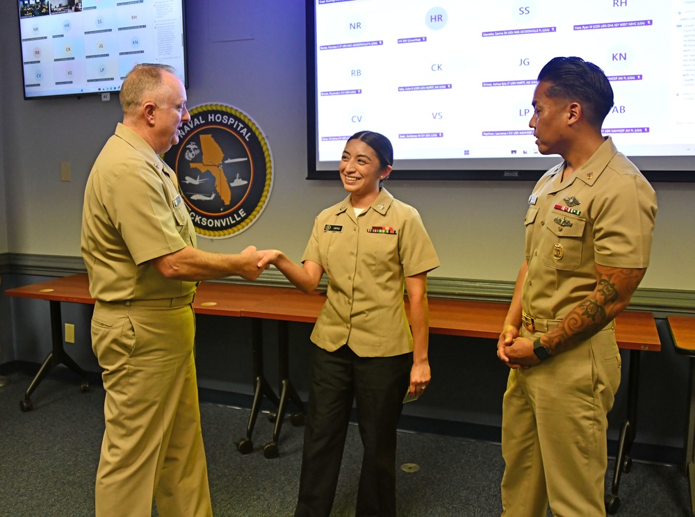 Rear Admiral Darin K. Via visits Navy Medicine Readiness and Training Command Jacksonville