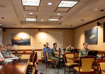 Adm. Stephen Koehler Hosts Virtual Key Leader Engagement