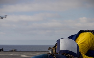 USS Harpers Ferry Conducts Flight Operations Off the Coast of San Clemente Island