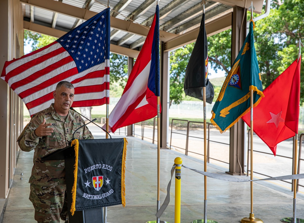 Inauguration of building in Camp Santiago Joint Training Center