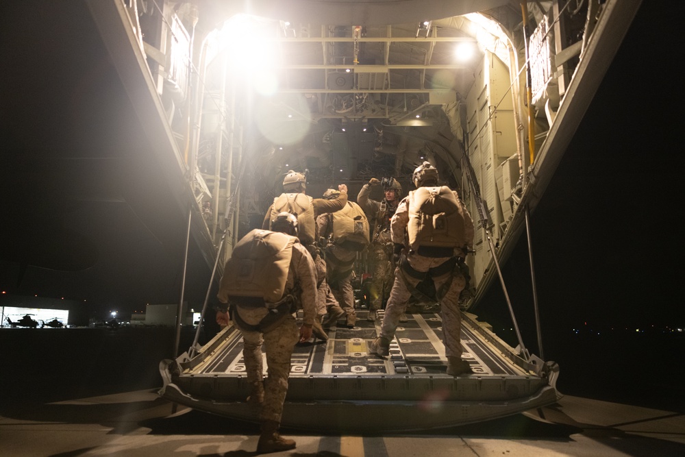 1st Recon Bn. Marines conduct military free fall during Steel Knight 24
