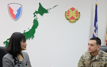 USAG Japan’s top NCO talks community partnership strides with local mayor during outgoing office call