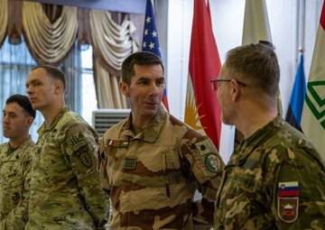 Coalition Forces Members Receive Coins