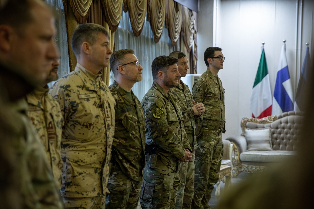 Coalition Forces Members Receive Coins