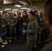 Tripoli’s XO Welcomes Marines from VMFA-211 Aboard the Ship