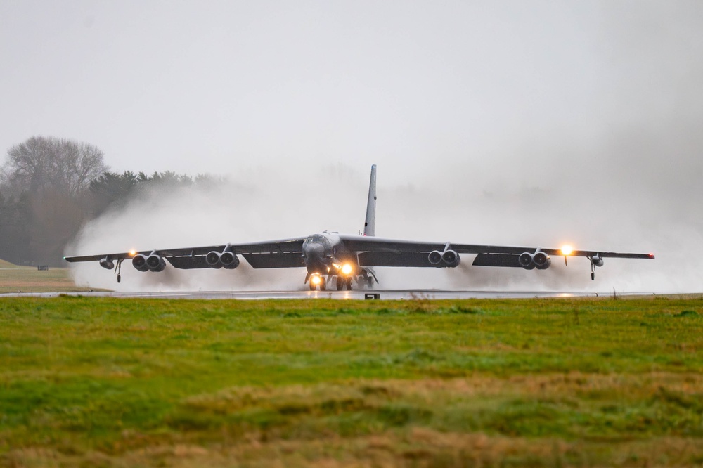 Two B-52s take off for Exercise APEX PATRIOT