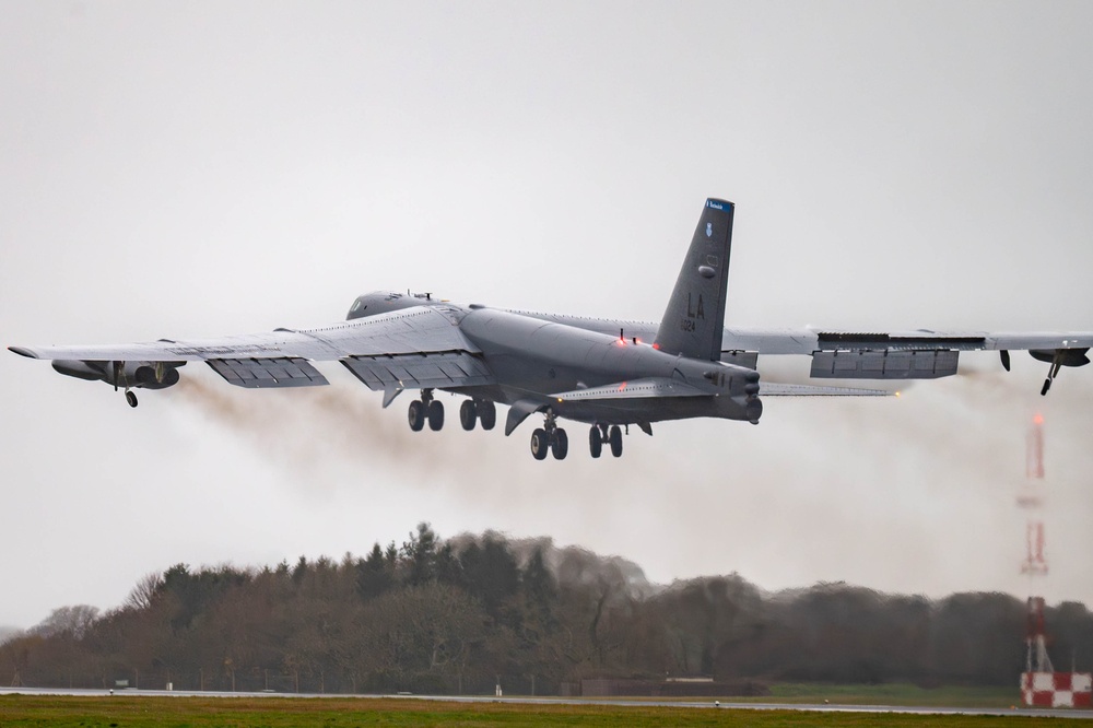 Two B-52s take off for Exercise APEX PATRIOT