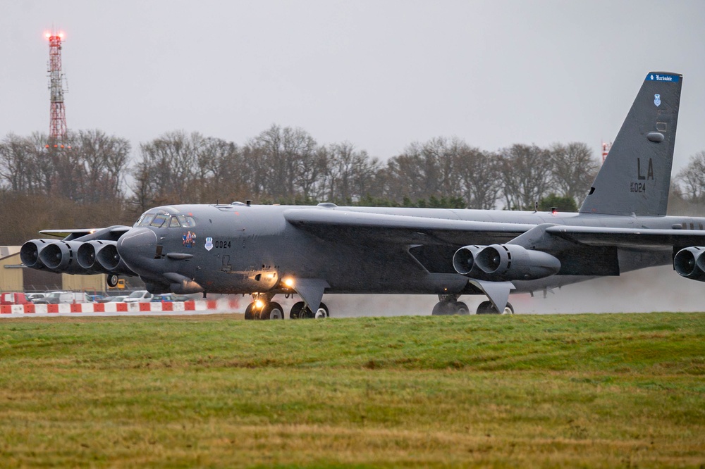 Two B-52s take off for Exercise APEX PATRIOT