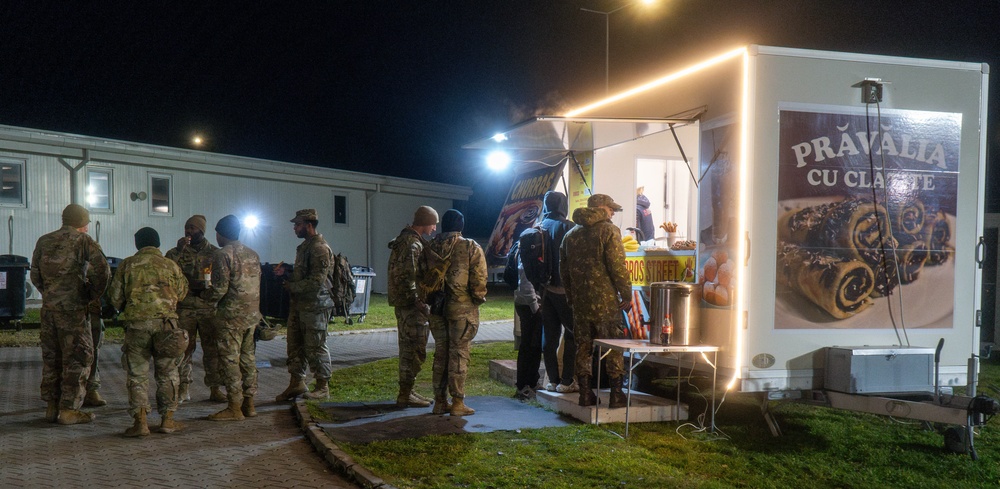 MKAB Christmas Tree Lighting Brings Holiday Cheer to Soldiers in Romania