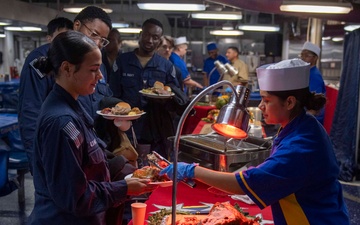 IKE Celebrates Thanksgiving in Naval Station Norfolk