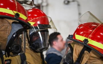 Firefighting Drills aboard Theodore Roosevelt