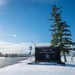 Snow at the entrance to Niagara Falls Air Reserve Station