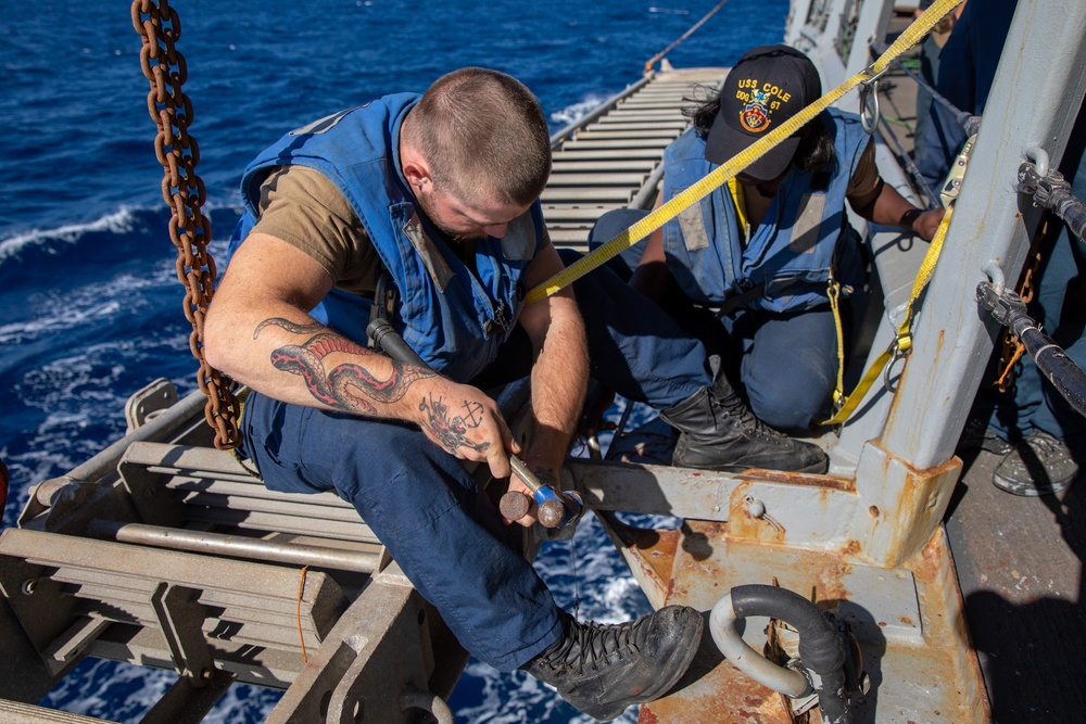 Boatswain's Mates aboard the USS Cole