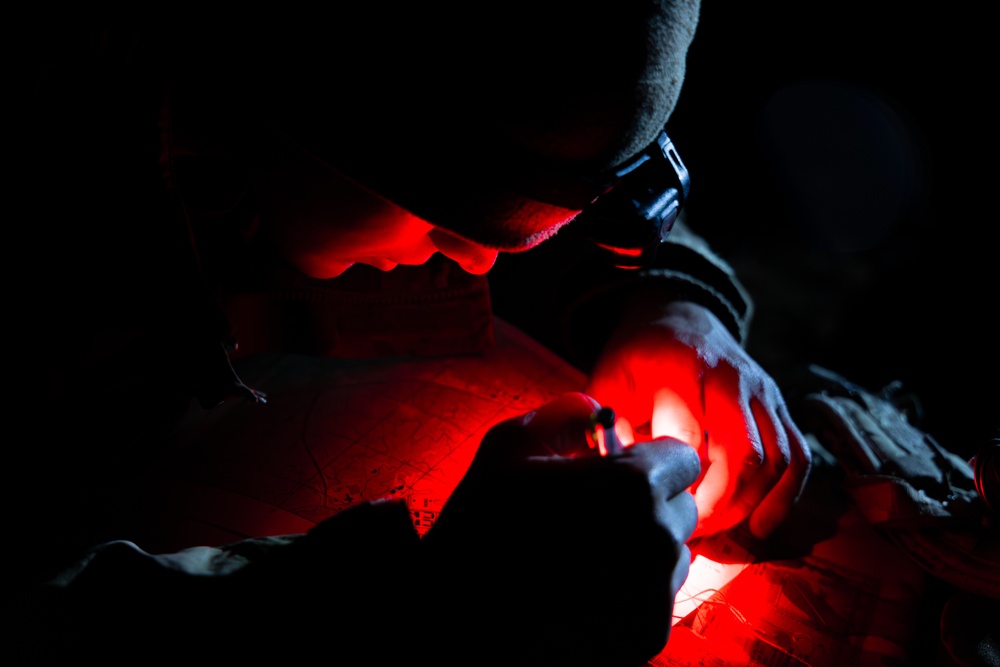 82nd Airborne Best Medics conduct Night Land Navigation