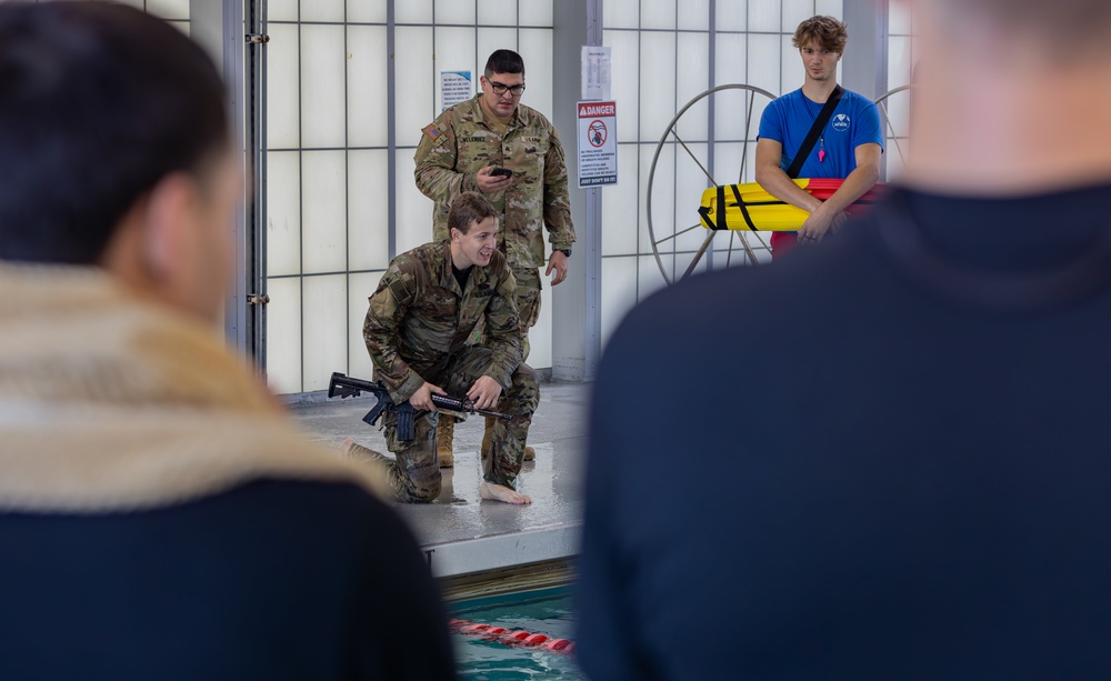 82nd Airborne Best Medics conduct Combat Water Survival Test