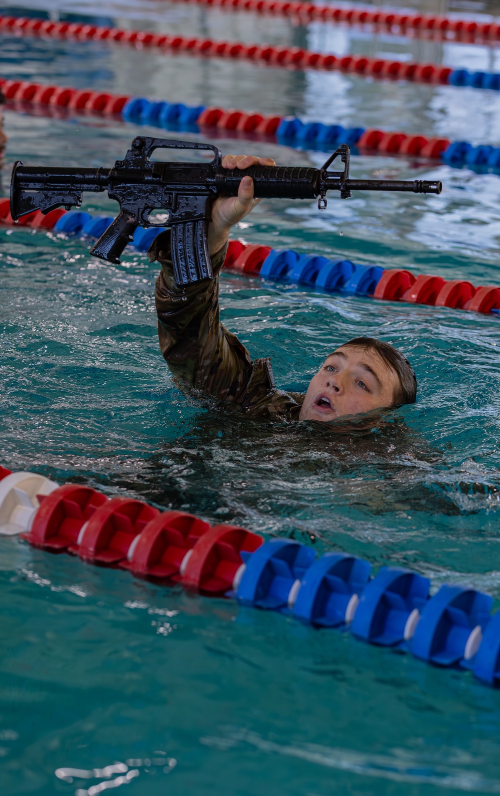 82nd Airborne Best Medics conduct Combat Water Survival Test