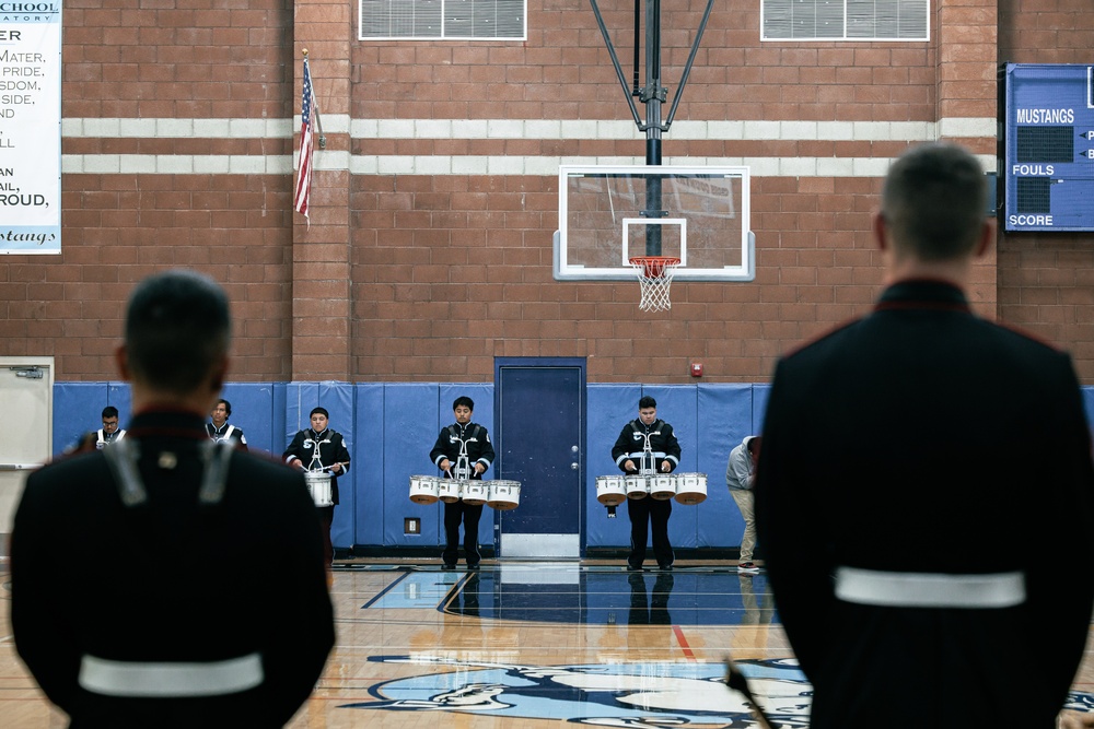 Marine Corps Band San Diego Performs at Salesian High School