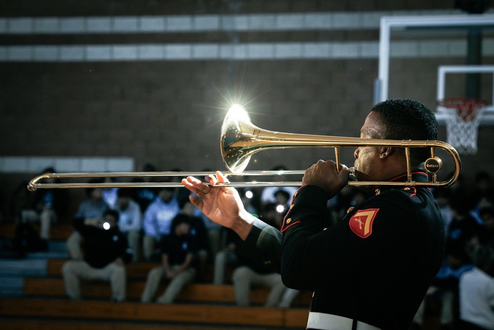 Marine Corps Band San Diego Performs at Salesian High School