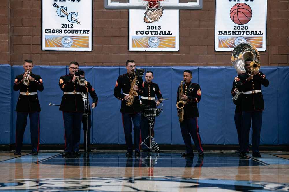 Marine Corps Band San Diego Performs at Salesian High School