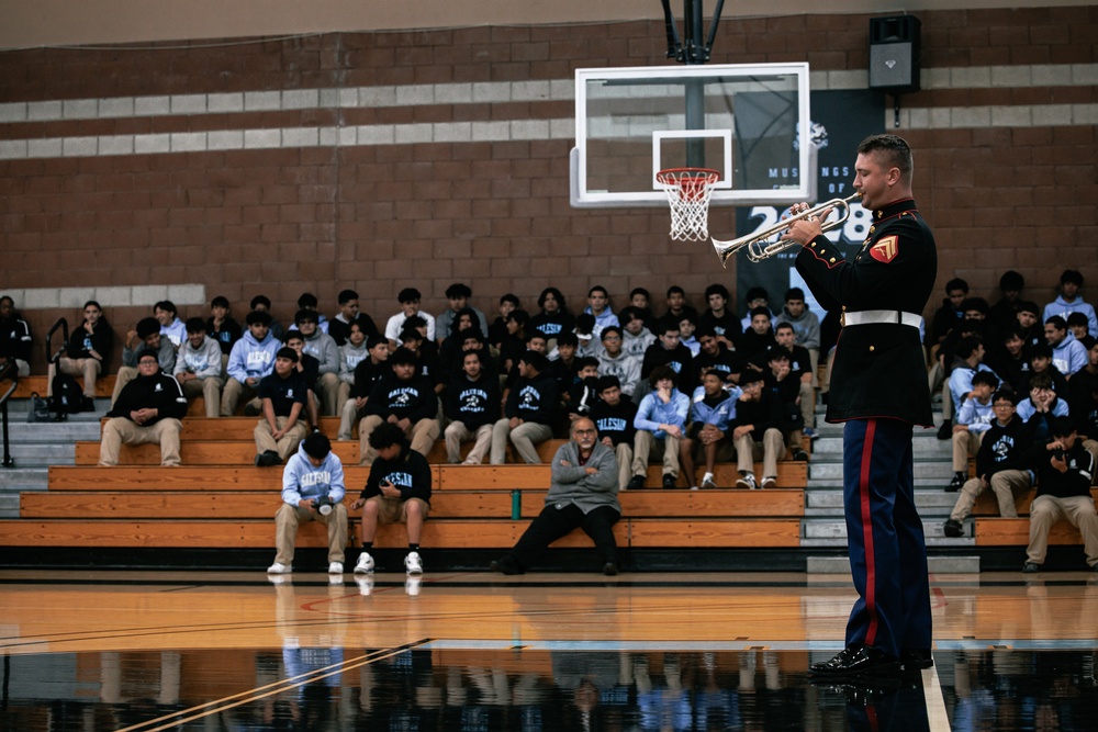 Marine Corps Band San Diego Performs at Salesian High School