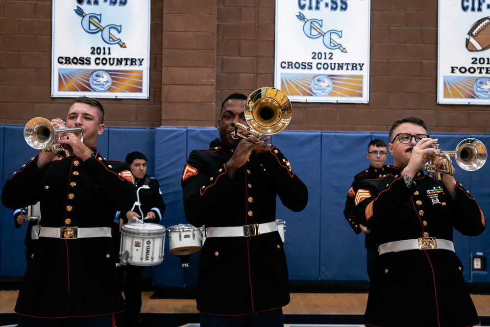 Marine Corps Band San Diego Performs at Salesian High School