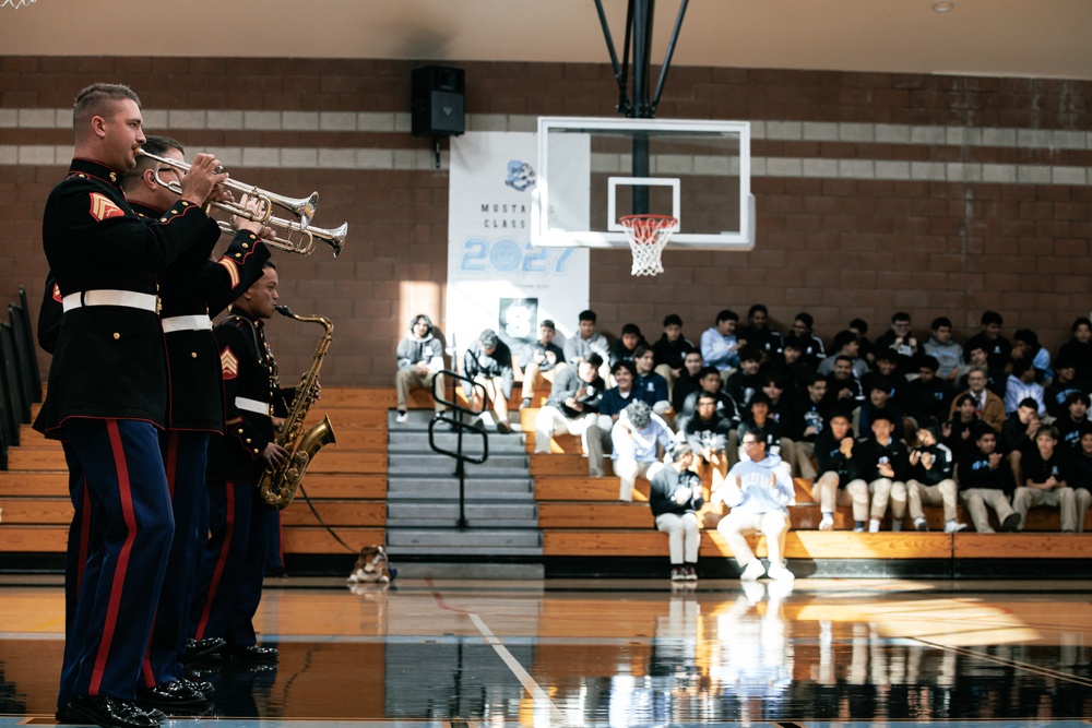 Marine Corps Band San Diego Performs at Salesian High School