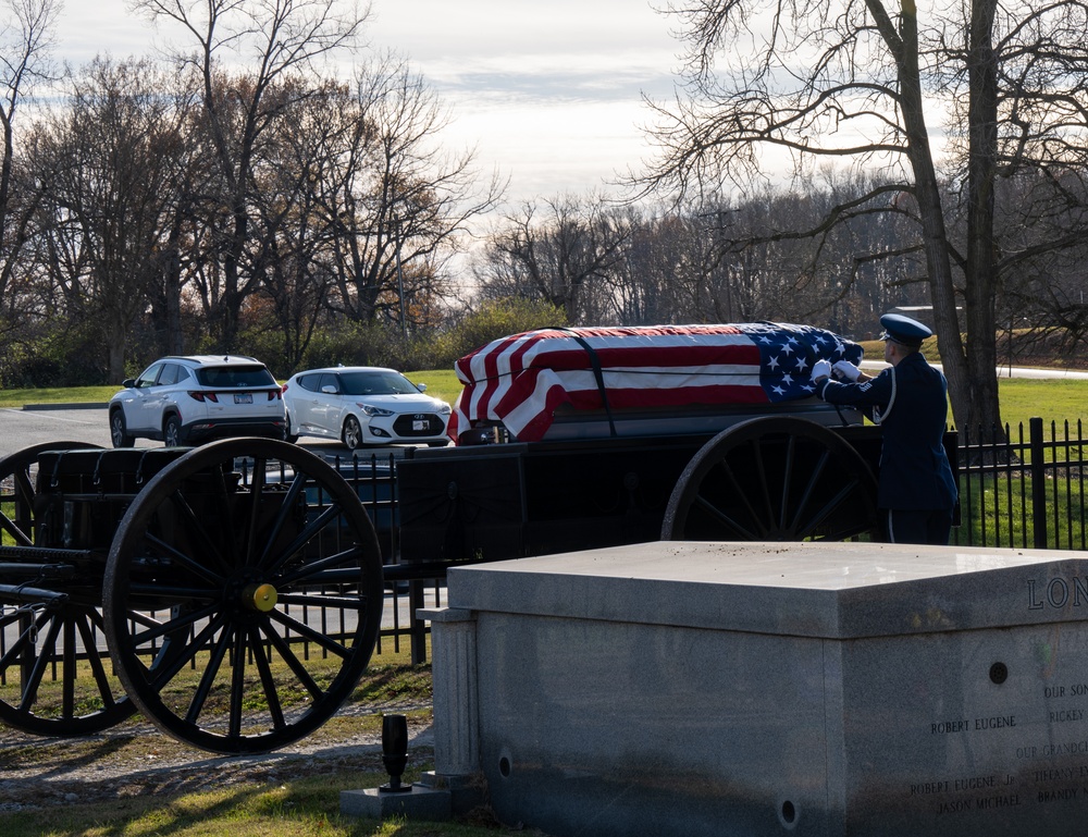 AIRMEN HONOR LATE GENERAL HETTLINGER; FULL HONORS FUNERAL IN TERRE HAUTE