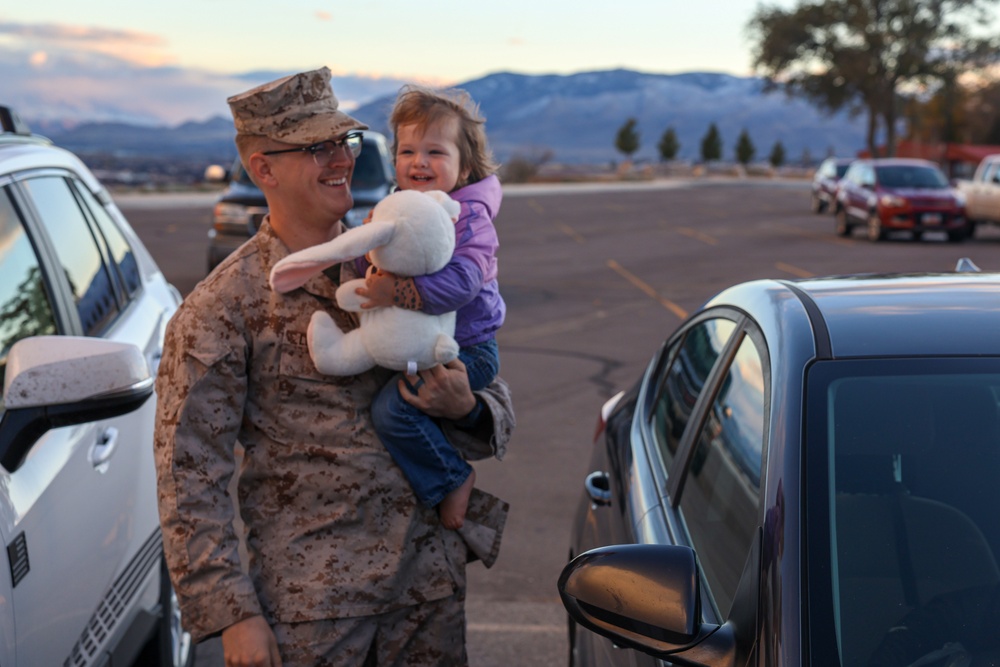 U.S. Marines with Fox Company 2/23 Say Their Goodbyes Before Leaving for The Unit Deployment Program