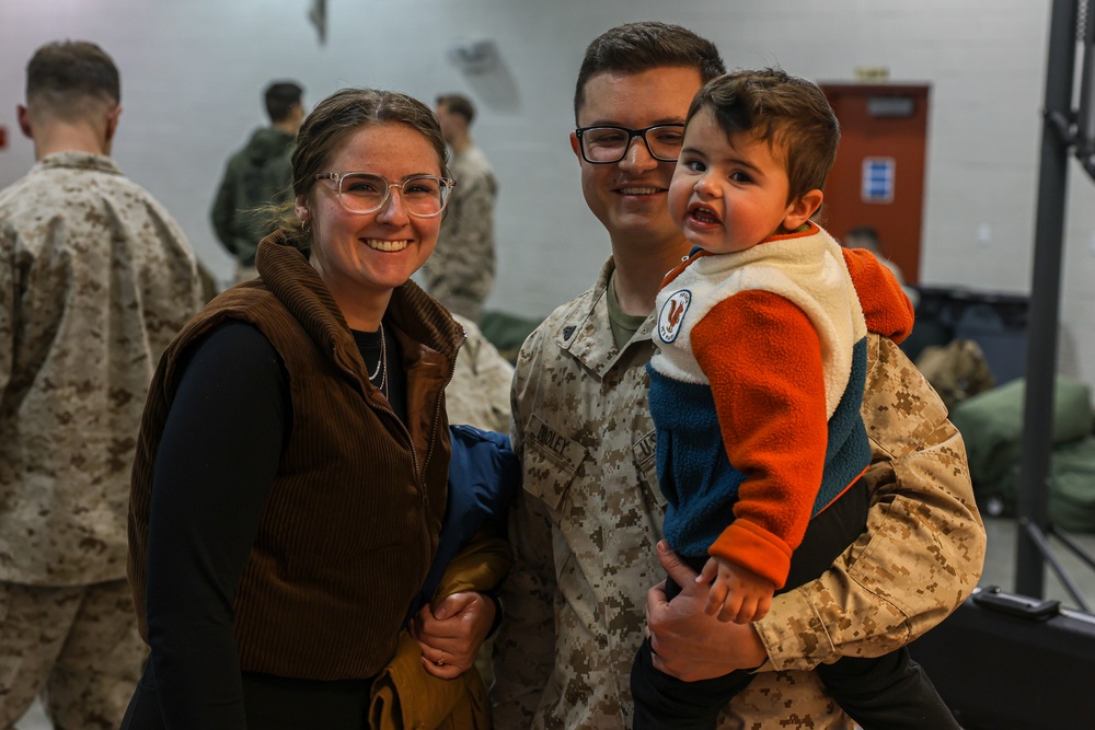 U.S. Marines with Fox Company 2/23 Say Their Goodbyes Before Leaving for The Unit Deployment Program