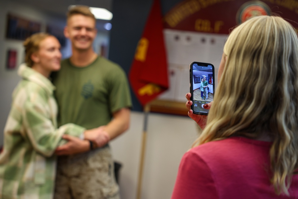 U.S. Marines with Fox Company 2/23 Say Their Goodbyes Before Leaving for The Unit Deployment Program
