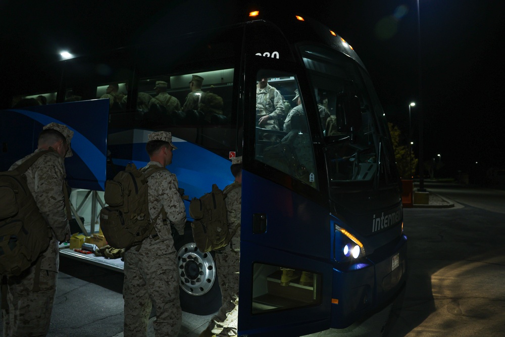 U.S. Marines with Fox Company 2/23 Say Their Goodbyes Before Leaving for The Unit Deployment Program