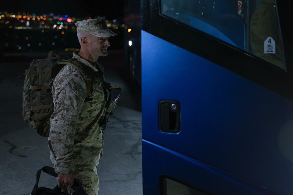 U.S. Marines with Fox Company 2/23 Say Their Goodbyes Before Leaving for The Unit Deployment Program