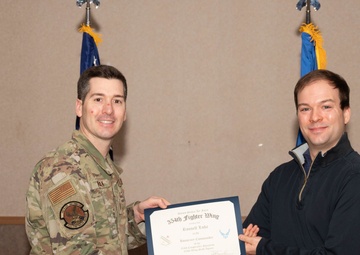 Newly appointed Honorary Commanders join the 354th FW