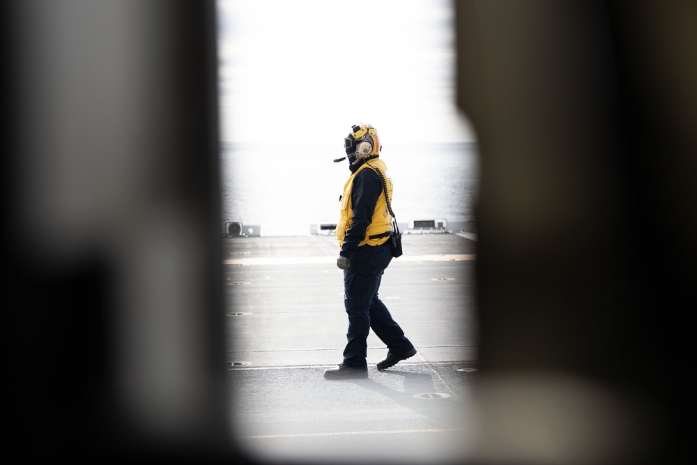 Steel Knight 24: F-35B Lightning IIs fly deck landing qualifications aboard USS Tripoli