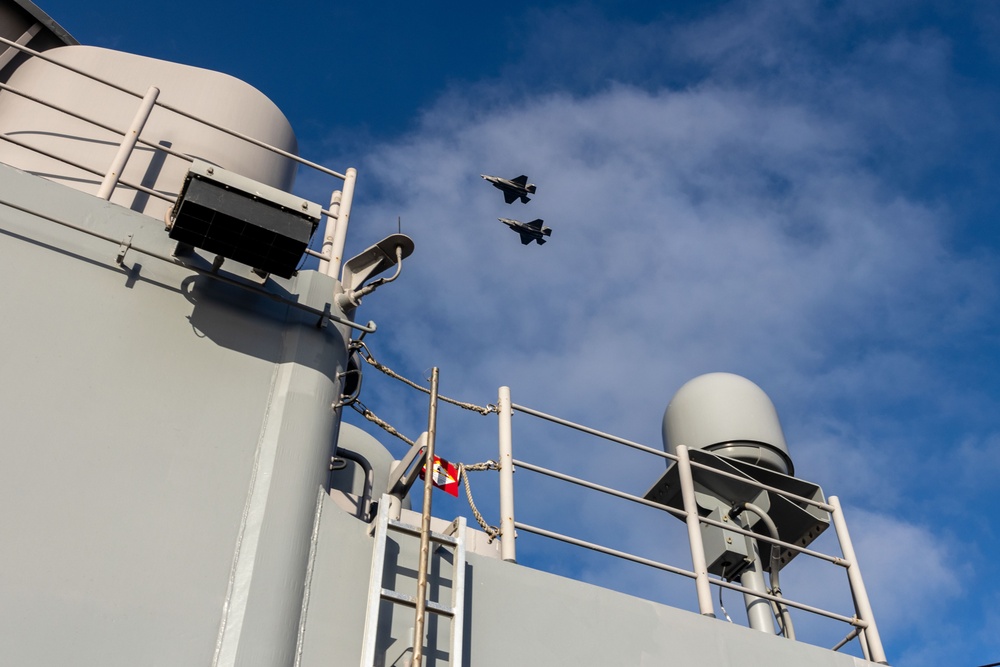 Steel Knight 24: VMFA-211 F-35B Lightning IIs arrive to USS Tripoli