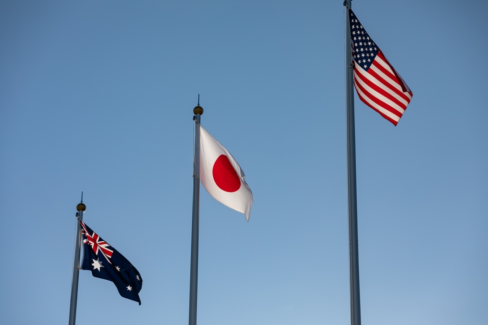 Yama Sakura 87: Trilateral Flag Raising