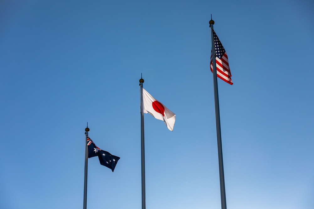 Yama Sakura 87: Trilateral Flag Raising