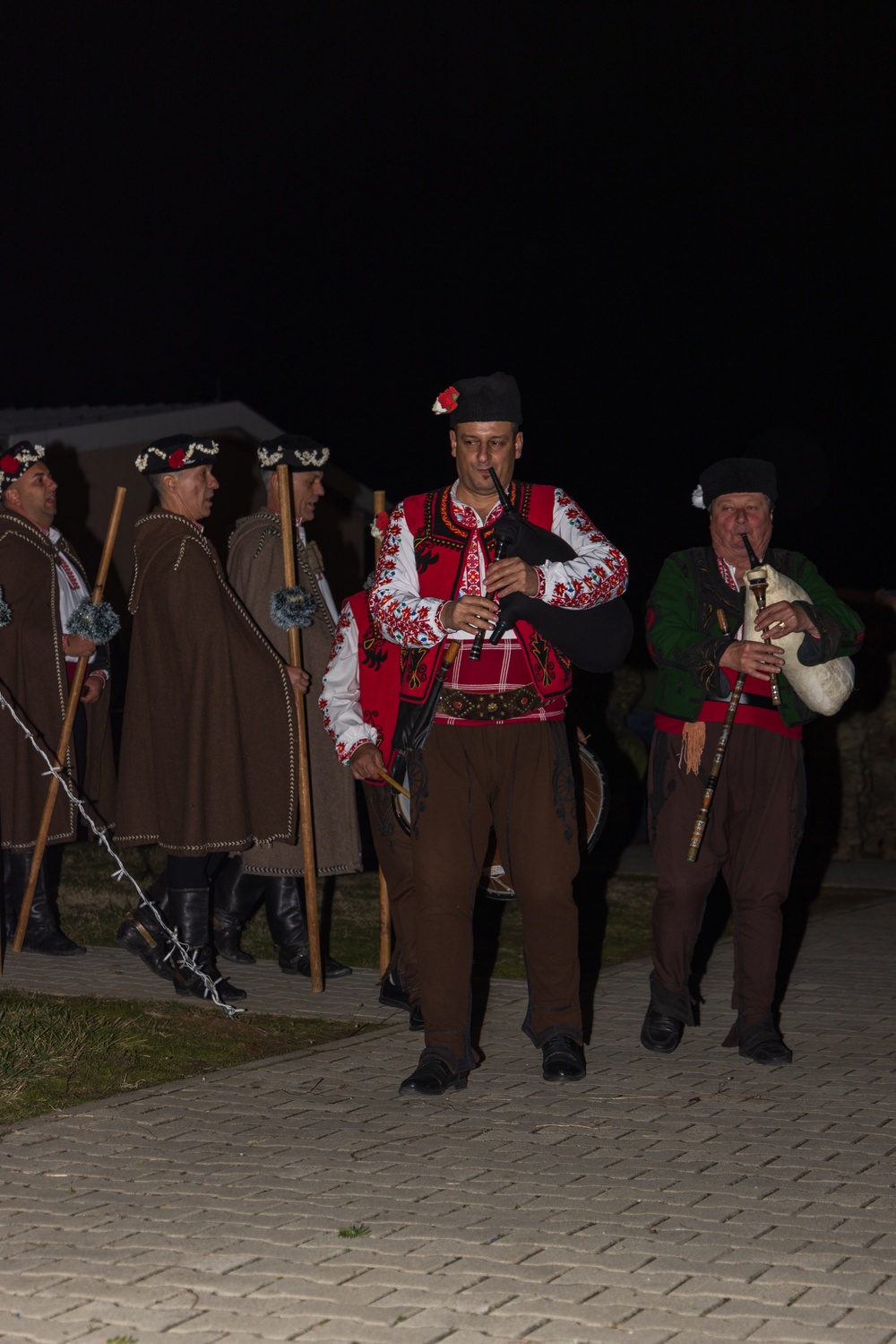 U.S. Soldiers, along with NATO Multinational Battlegroup Members, Participate in a Christmas Tree Lighting Event in Bulgaria