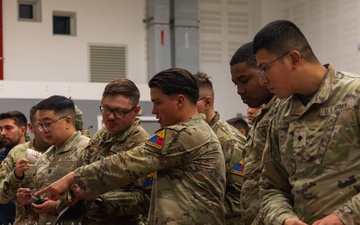 U.S. Soldiers, along with NATO Multinational Battlegroup Members, Participate in a Christmas Tree Lighting Event in Bulgaria